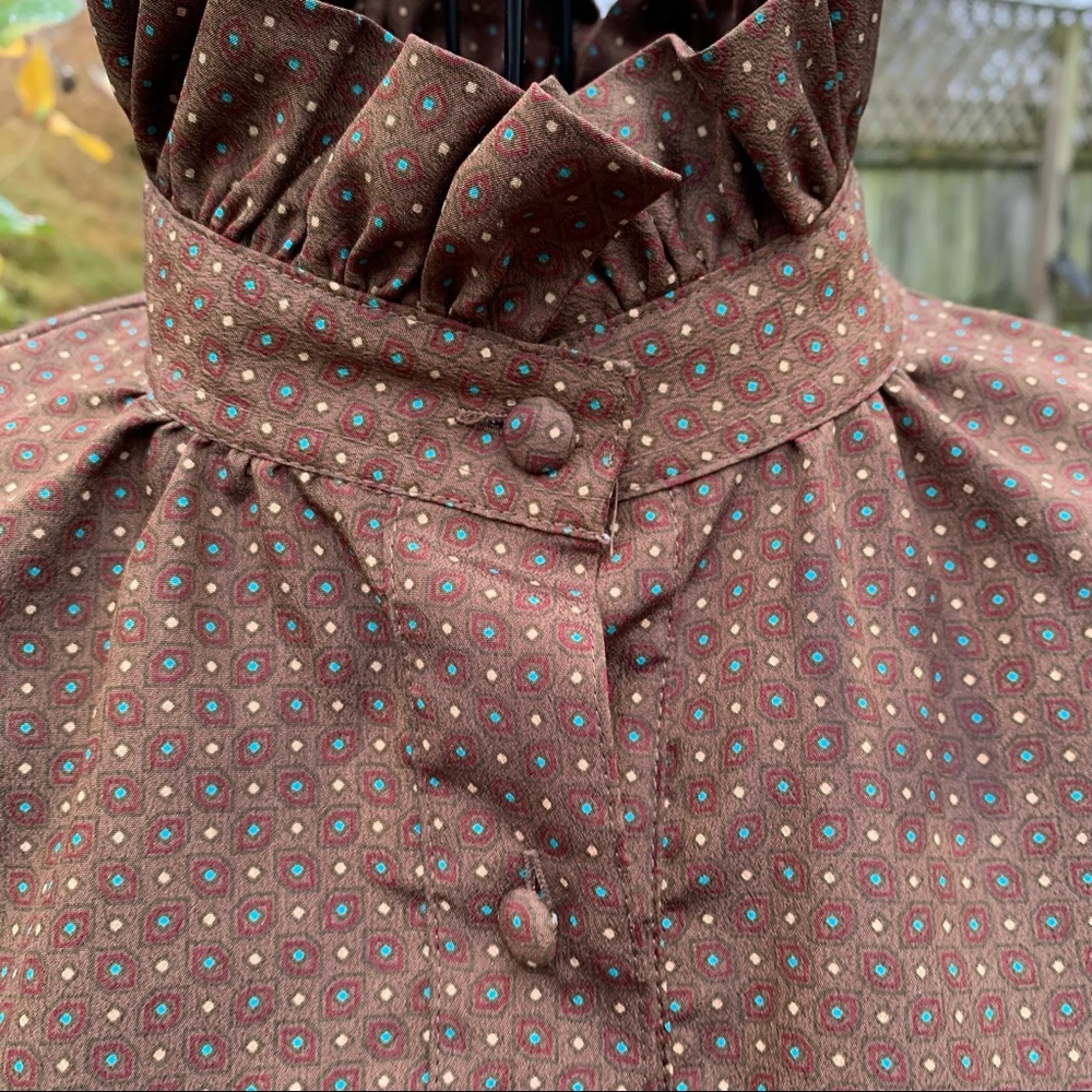 Vintage Chaus Boho Prairie Cottagecore Top Shirt - Picture 11 of 15